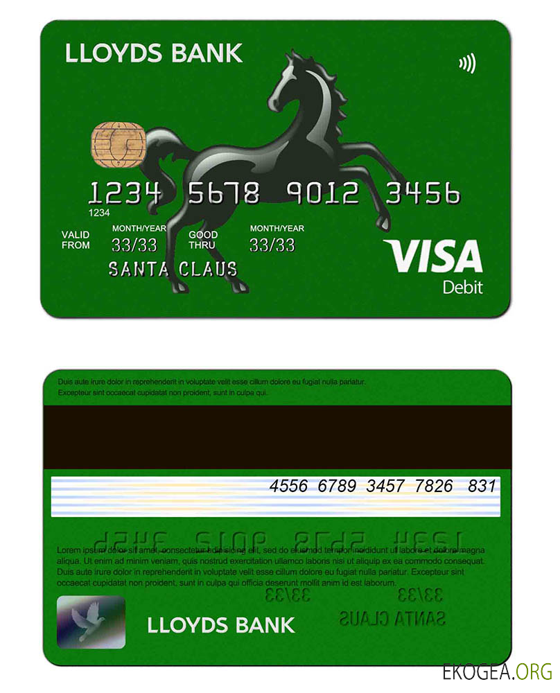 Carte de crédit bancaire UK Lloyds